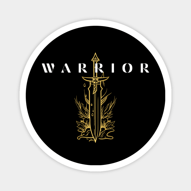 The Warrior's Golden Sword Magnet by MyUniqueTee